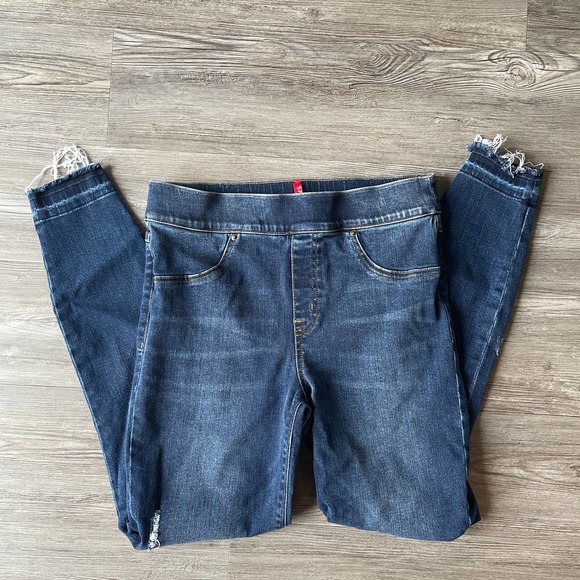 SPANX Distressed Ankle Skinny Jeans - Picture 2 of 7